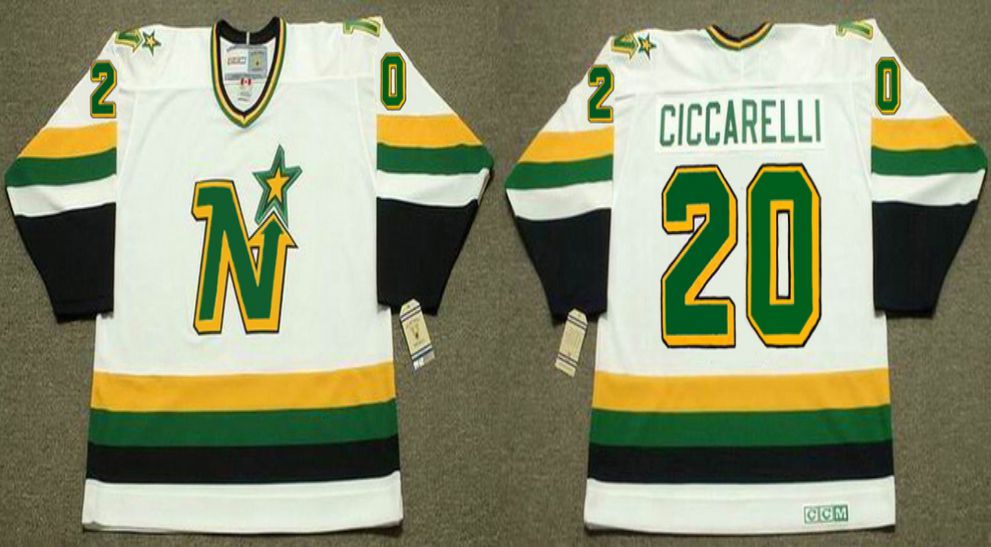 2019 Men Dallas Stars 20 Ciccarelli White CCM NHL jerseys